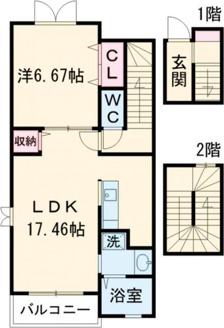 エレガンス・セレノ(1LDK/3階)の間取り写真
