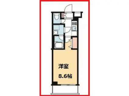 アルコバレーノお花茶屋(1K/1階)の間取り写真