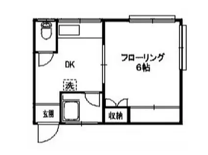 アゼリアハウス(1K/3階)の間取り写真