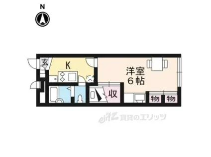 レオパレスなかの(1K/1階)の間取り写真