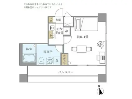 ザ・パールレジデンス芝公園(1K/9階)の間取り写真