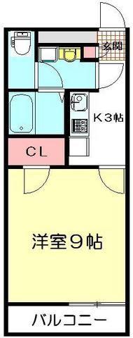 レオネクストKORAKUIII(1K/3階)の間取り写真