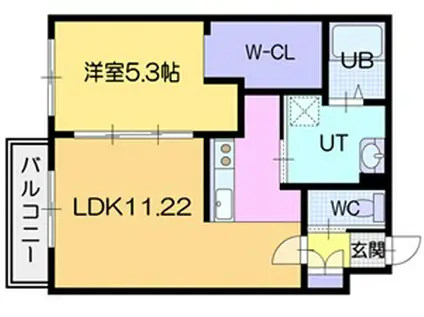 ARTE(1LDK/1階)の間取り写真