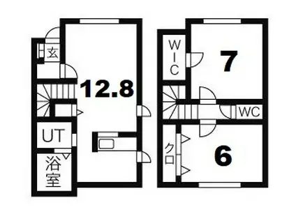フレッサA(2LDK/1階)の間取り写真