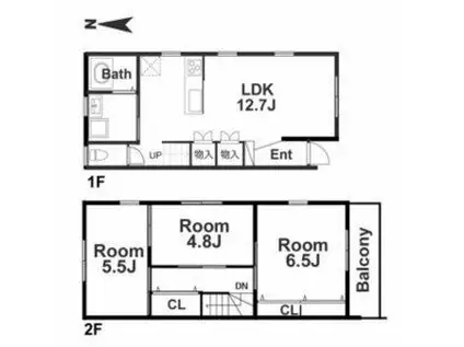 PASSERA彩都(3LDK/1階)の間取り写真
