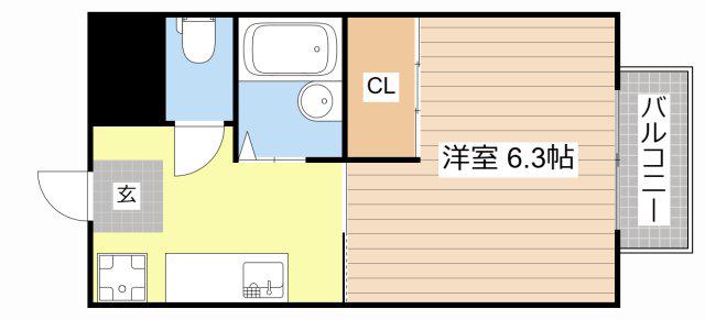 アトム7-ARK(1K/1階)の間取り写真