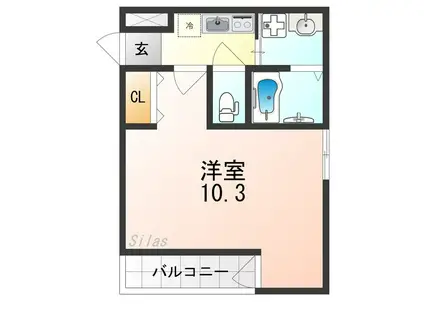 フジパレス百舌鳥駅南I番館(1K/3階)の間取り写真