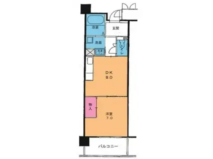 明泉寺シティコート(1DK/4階)の間取り写真