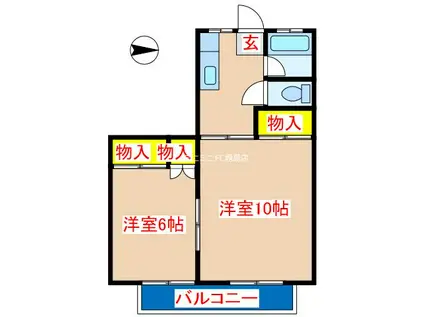 VIBRAS(2K/2階)の間取り写真