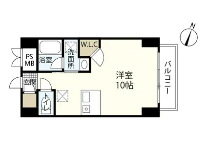 メゾンド銀山(ワンルーム/3階)の間取り写真