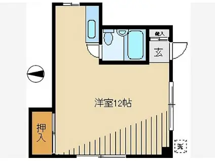 第1グーテンベルクハイム(ワンルーム/1階)の間取り写真