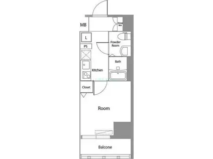 大神宮下RESIDENCE(1K/2階)の間取り写真