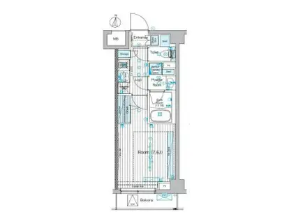 ブライズ多摩川(1K/3階)の間取り写真