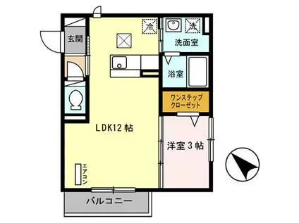アベニール千里(1LDK/3階)の間取り写真