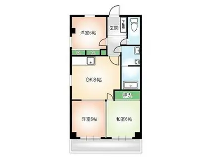 ラピュタ(3DK/2階)の間取り写真