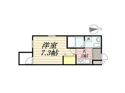 リブレア中部大学前 B棟(1K/2階)の間取り写真