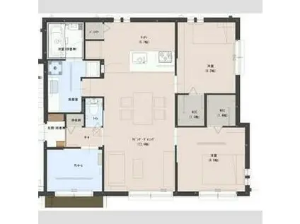 カーサリヴァージュII(2LDK/2階)の間取り写真