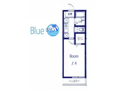 湘南ビーチハイム(1K/1階)の間取り写真