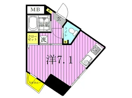 G-クレスト(ワンルーム/4階)の間取り写真