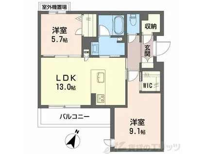 シャーメゾン ラヴィ(2LDK/2階)の間取り写真