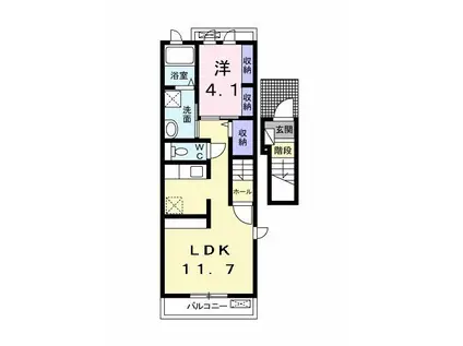 LANE 下小路(1LDK/2階)の間取り写真