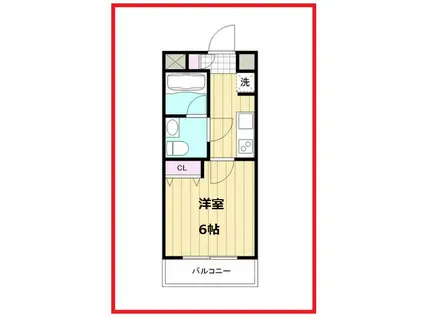 アゼストお花茶屋IV(1K/4階)の間取り写真