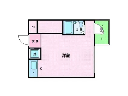 プレール潮見ピアクラブ(ワンルーム/4階)の間取り写真