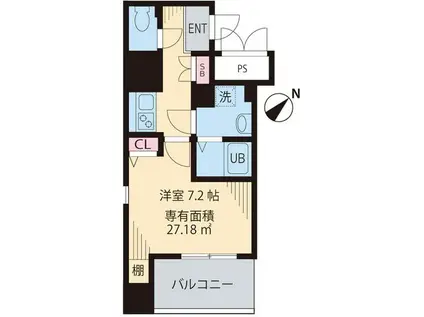 N・Y根津八重垣(1K/3階)の間取り写真