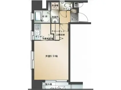 エンクレスト博多駅前II(1K/2階)の間取り写真