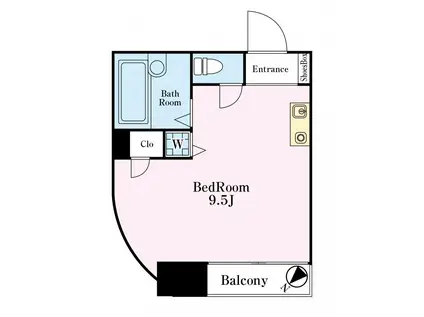 初台ハイム(ワンルーム/2階)の間取り写真