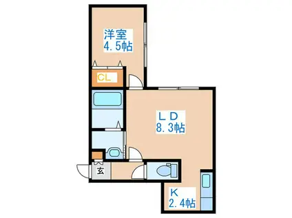 PURECLAIR(1LDK/3階)の間取り写真