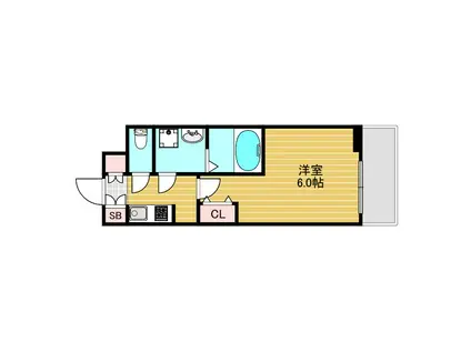 S-RESIDENCE新大阪GARDEN(1K/8階)の間取り写真