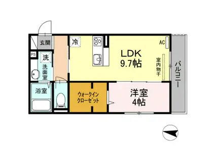 ファーストステージ翠(1LDK/2階)の間取り写真