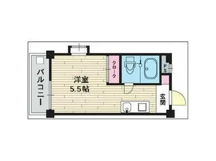 メゾンドセジュール(ワンルーム/2階)の間取り写真