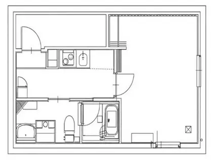 デュオメゾン門前仲町(1K/2階)の間取り写真