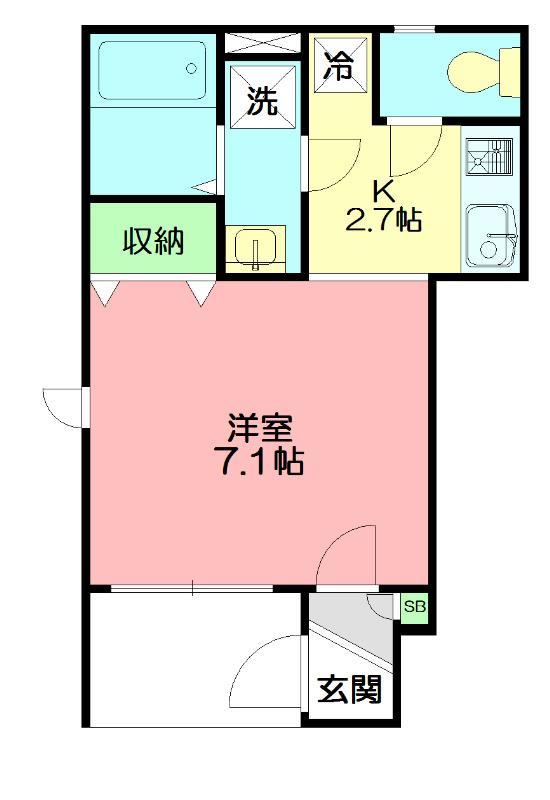RUPIAHI(1K/1階)の間取り写真
