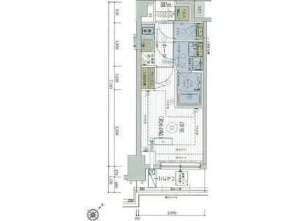 エステムプラザ品川西小山(1K/3階)の間取り写真
