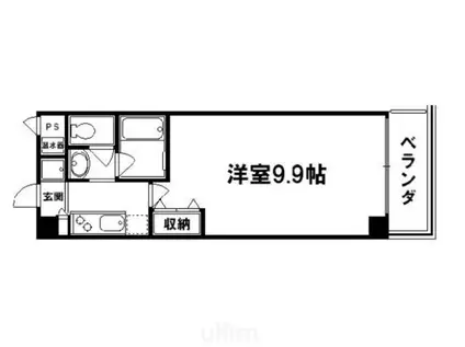 STRUCTURE鴨川紫明(1K/4階)の間取り写真