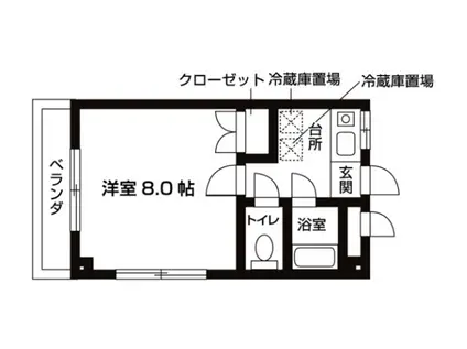I.REX 習志野台マンション(1K/1階)の間取り写真