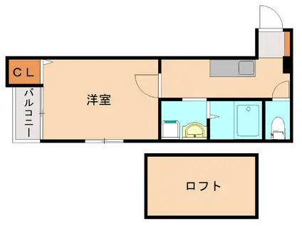 FELICE I(1K/2階)の間取り写真