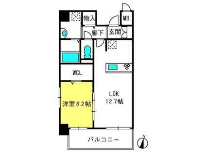 グランヴレーユ(1LDK/2階)の間取り写真