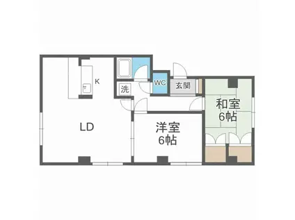 アーバン37(2LDK/3階)の間取り写真