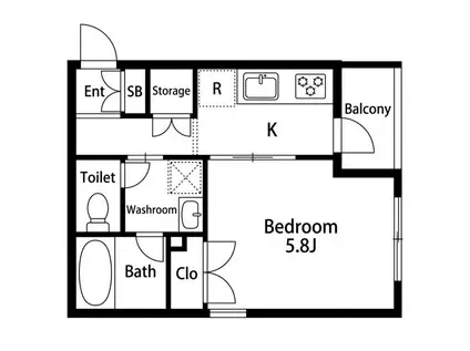 アルカンシェル(1K/3階)の間取り写真
