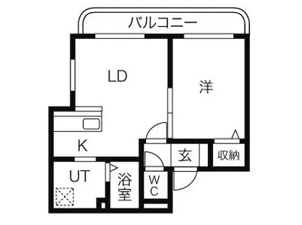 エルサコート澄川(1LDK/3階)の間取り写真