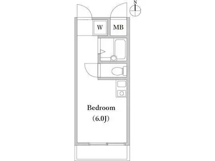 ヴェラハイツ大島(ワンルーム/4階)の間取り写真