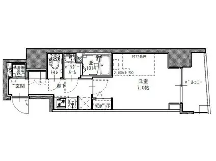 S-RESIDENCE福島玉川TRES(1K/5階)の間取り写真