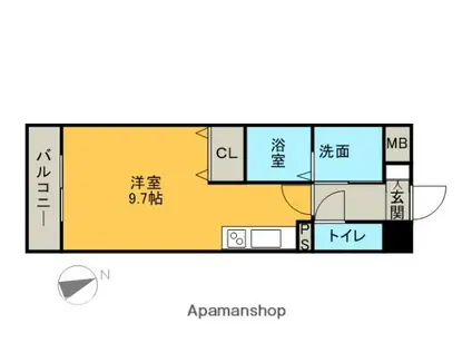 リンデンバウムはません(ワンルーム/4階)の間取り写真