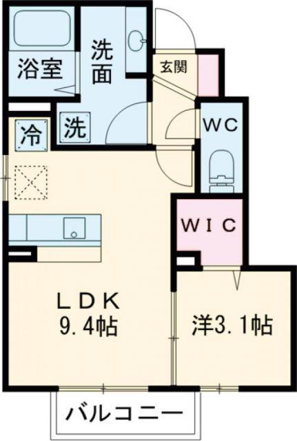 サンハイム チサ(1LDK/1階)の間取り写真