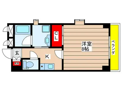 アネックス植田(1K/2階)の間取り写真