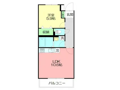 アステリアパレス(1LDK/5階)の間取り写真